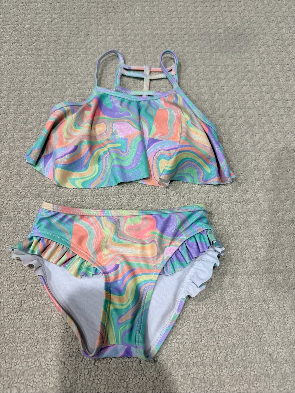 Appaman 4T Pastel Swirl Girls bathing suit